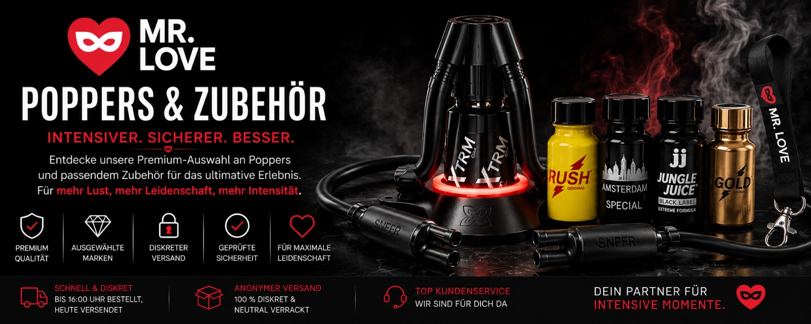 Poppers & Zubehör – Poppers kaufen in der Schweiz | Mr. Love