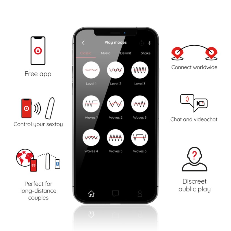 Oninder - Berlin Vibratore Bullet Nero 9 Modalità 8,5 X 2 Cm - App Gratuita