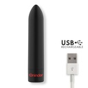 Oninder - Berlin Vibratore Bullet Nero 9 Modalità 8,5 X 2 Cm - App Gratuita