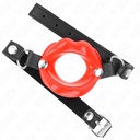 Kink - Bavaglio Lip 8 Cm Con Cinturino in Similpelle Rosso 63 X 2 Cm Regolabile 39-58 Cm