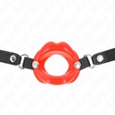 Kink - Bavaglio Lip 8 Cm Con Cinturino in Similpelle Rosso 63 X 2 Cm Regolabile 39-58 Cm