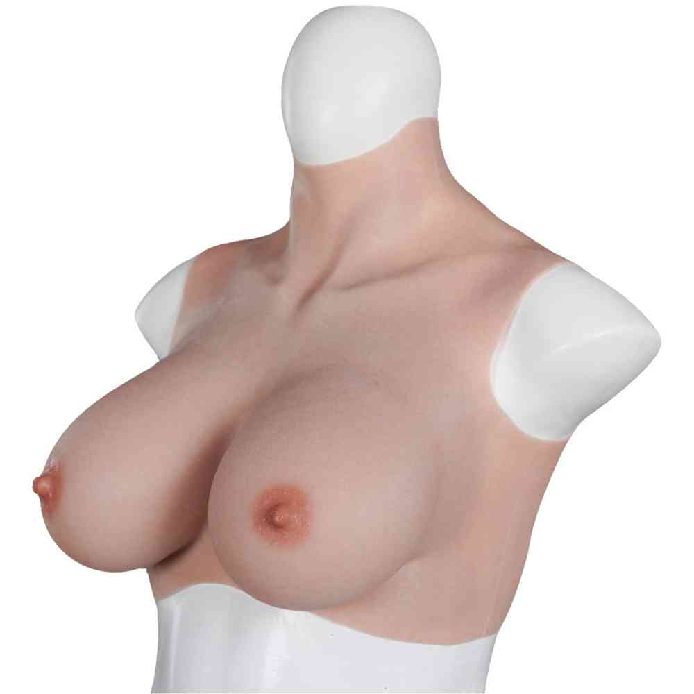 XX-DREAMSTOYS Ultra Realistic H Cup Breast Form X Large - Ivory