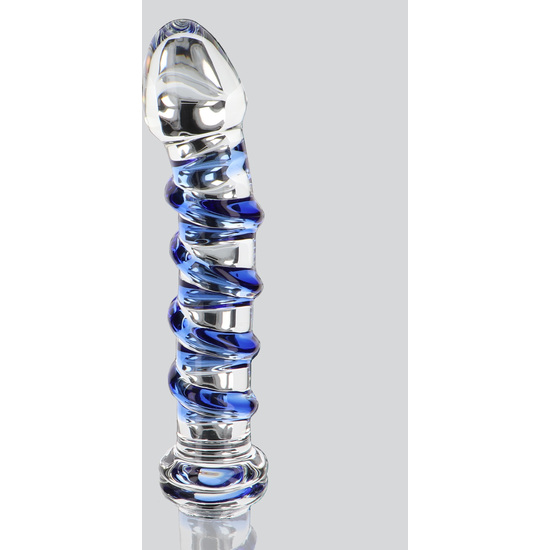TOYJOY G-Spot Gemstone Glass Dildo 7 Inches - Clear