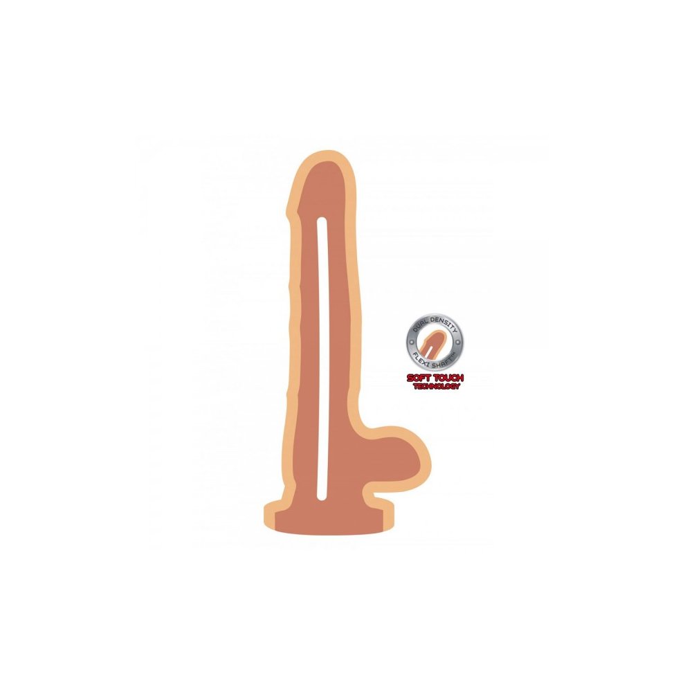Get Real Dual Density Dildo 12 Cm Balls Skin