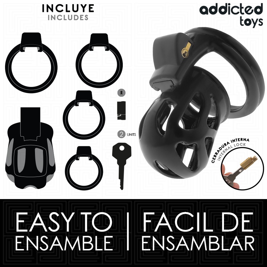 Addicted Toys Locked Silent Keep Penis Cage 7.5 Cm