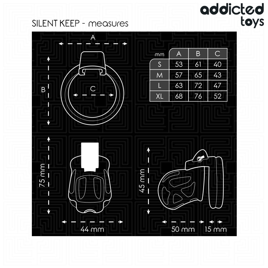 Addicted Toys Locked Silent Keep Penis Cage 7.5 Cm