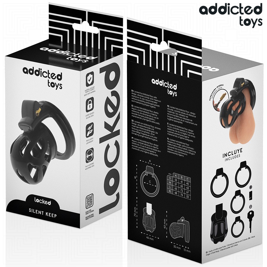 Addicted Toys Locked Silent Keep Penis Cage 7.5 Cm