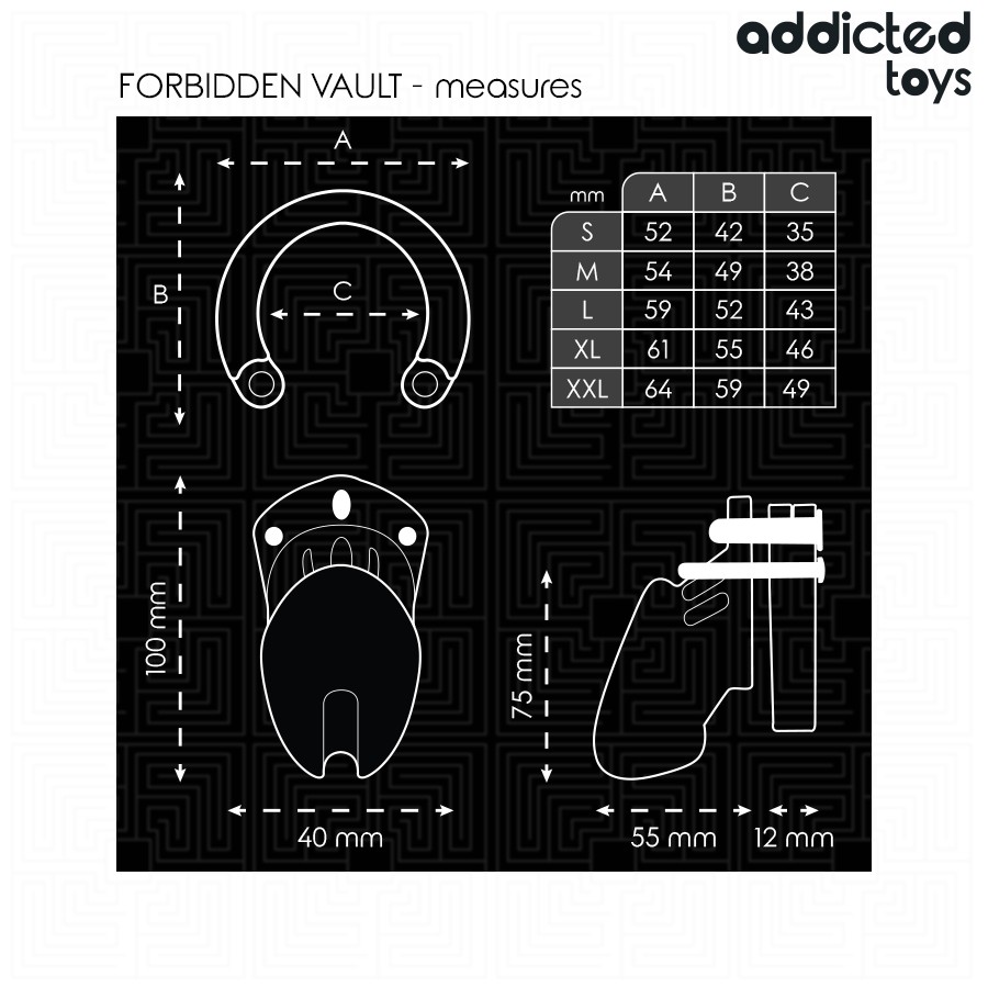 Addicted Toys Locked Forbidden Vault Penis Cage 10 Cm