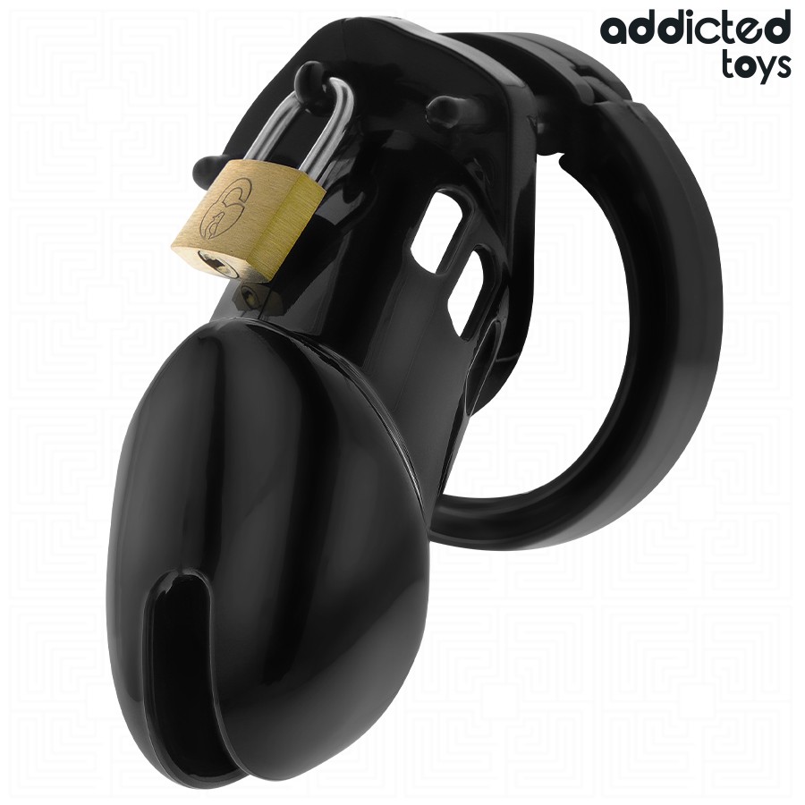 Addicted Toys Locked Obsidian Hold Penis Cage Size M