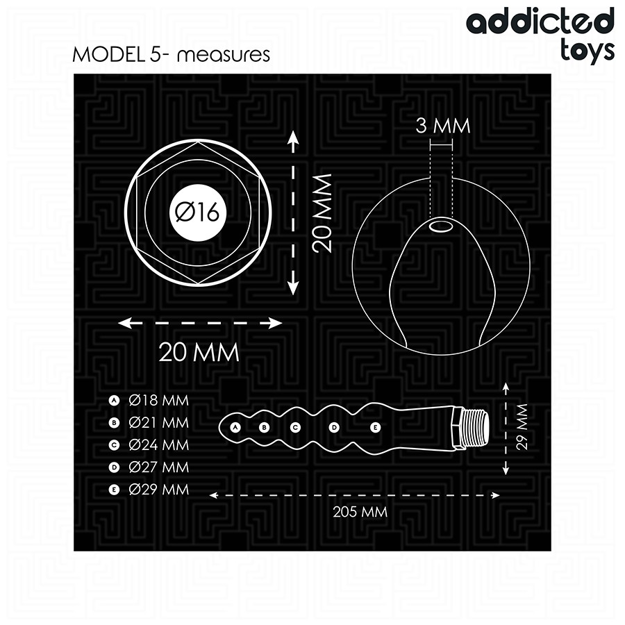 Addicted Toys - Pulitore Anale Con Adattatore Universale Modello 5