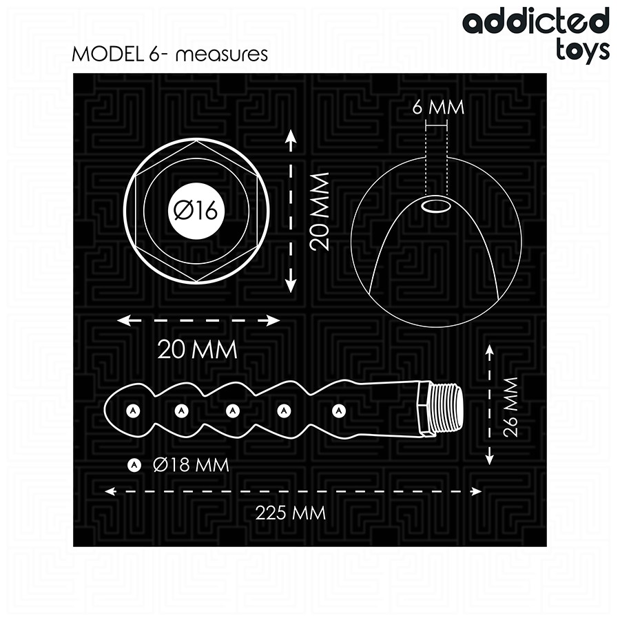 Addicted Toys - Pulitore Anale Con Adattatore Universale Modello 6