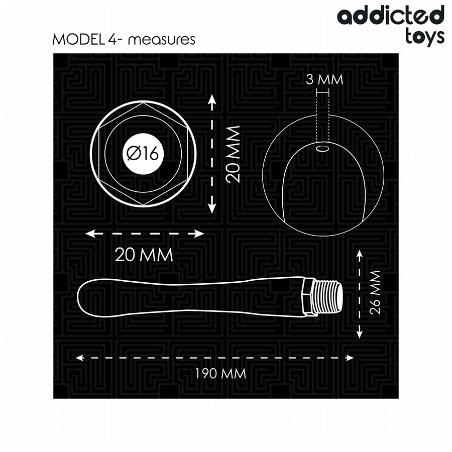 Addicted Toys - Pulitore Anale Con Adattatore Universale Modello 4