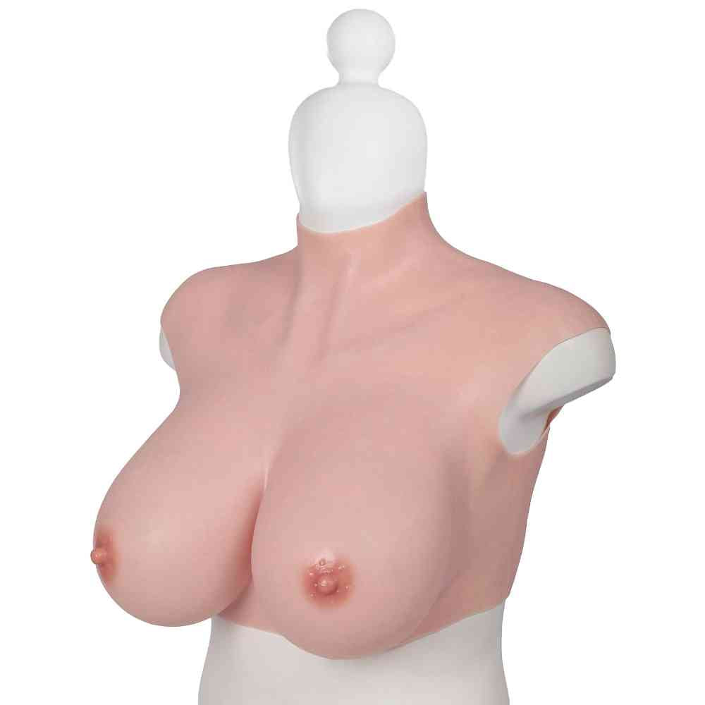 XX-DREAMSTOYS Ultra Realistic H Cup Breast Form X Large - Ivory