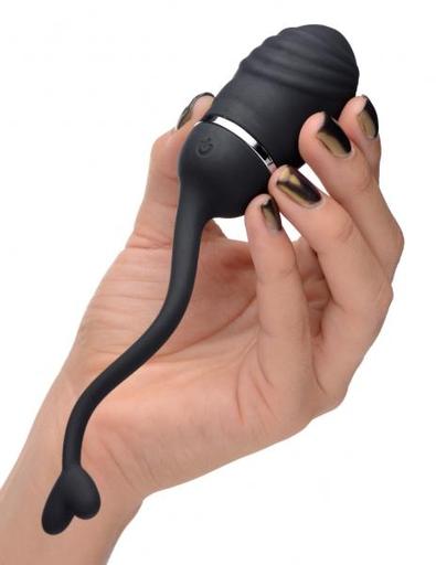 Master Series O-Bomb Rechargeable Remote Control Egg Vibrator - Black
