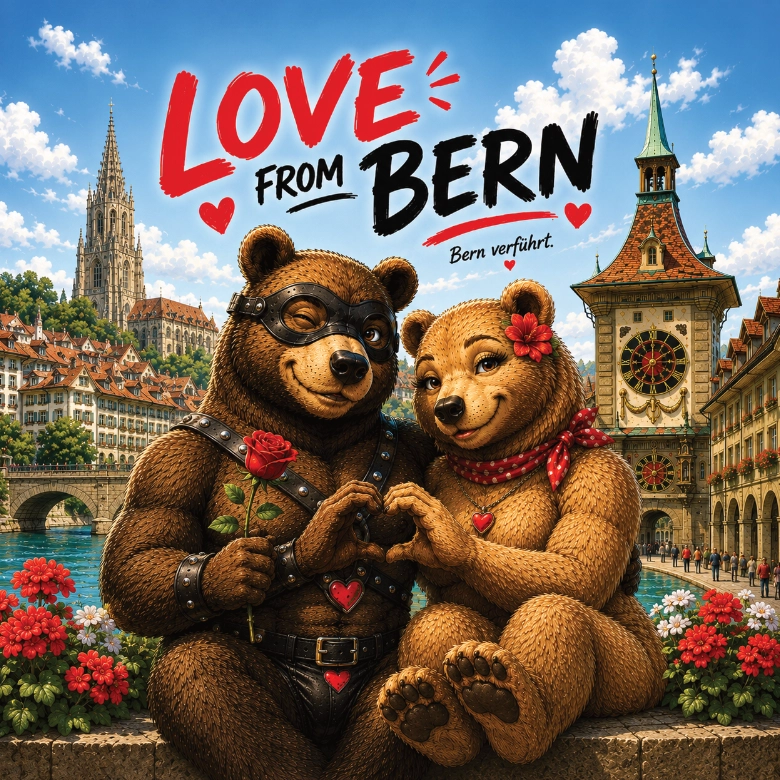 LOVE FROM BERN Kühlschrankmagnet