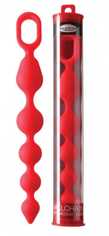 MALESATION Ballchain Medium Red