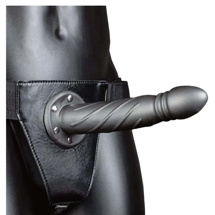 Ouch! Twisted Hollow Strap-On – 20 cm – Gunmetal