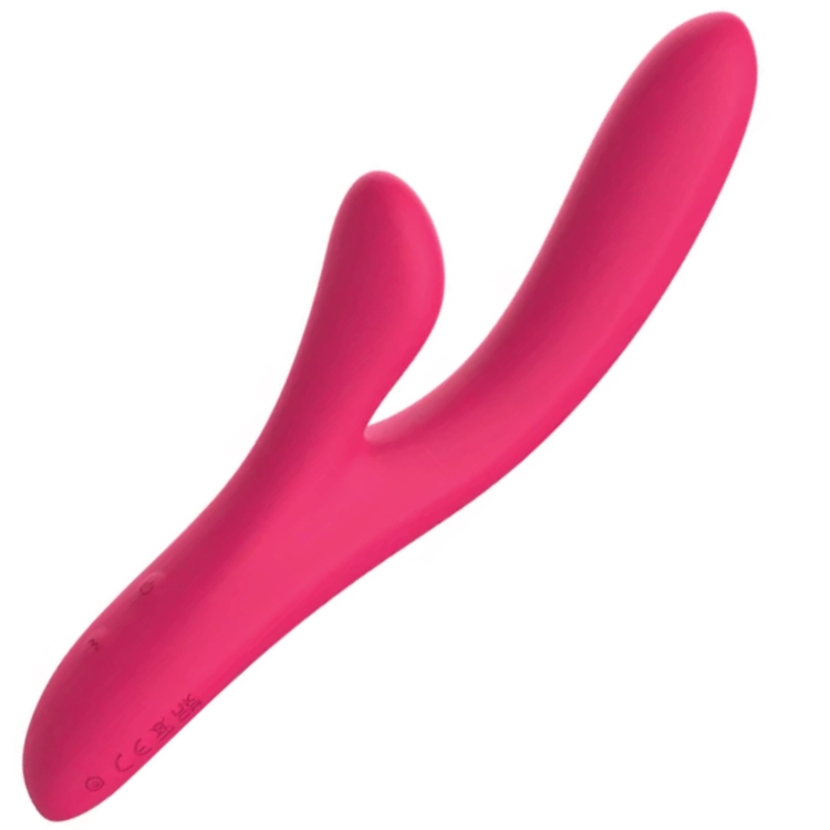 Kinky Pleasure Wencke – Dual-Motor Rabbit Vibrator aus Silikon (Pink, 10 Stufen, USB)