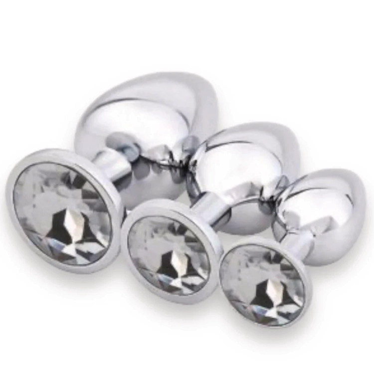 Power Escorts BR138 – Metall Anal-Plug 3er-Set (3 Größen, Glatter Edelstahl)