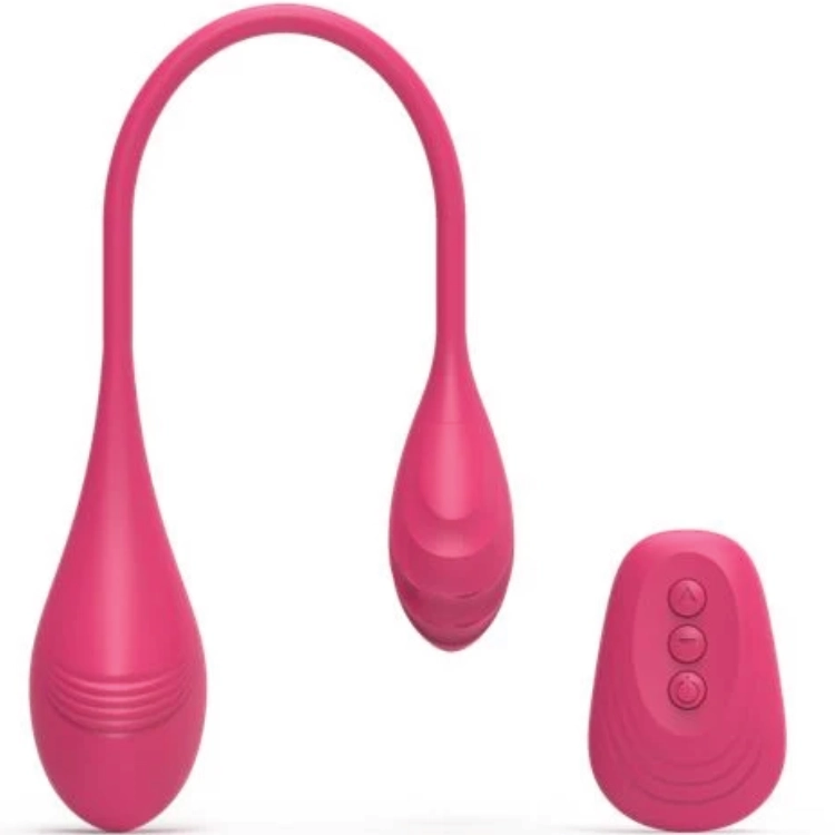 Power Escorts BR283 – Fernsteuerbares Doppel-Vibrations-Ei aus Silikon (Pink, 10 Stufen, USB)