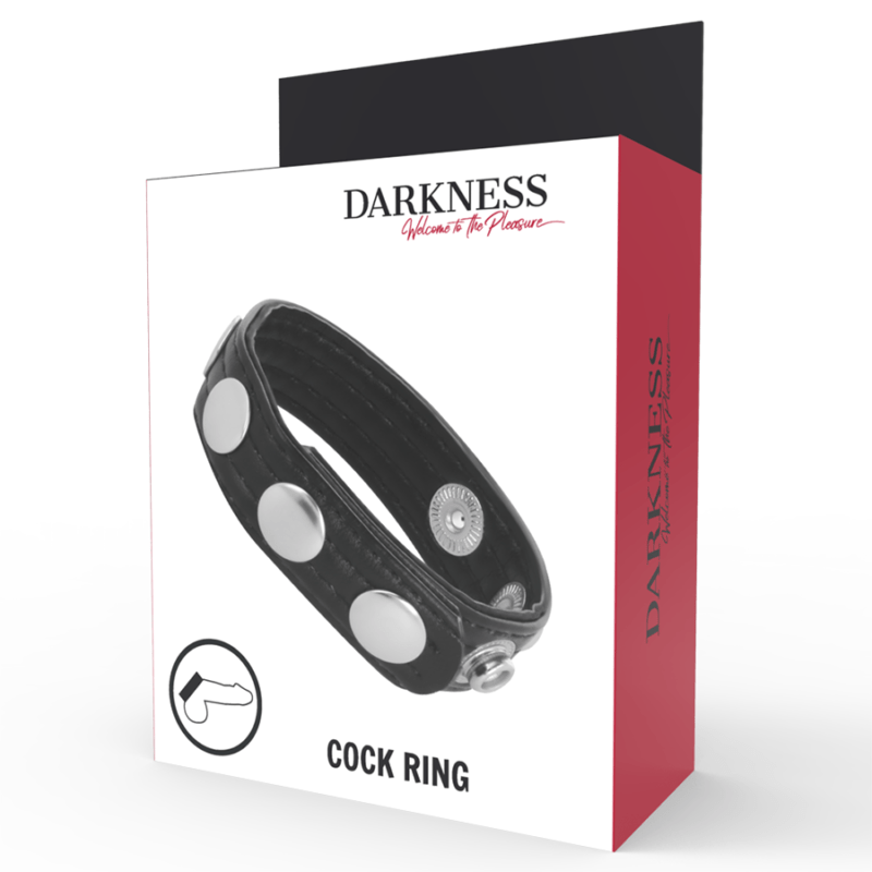 DARKNESS Erektionsring aus Kunstleder – Schwarz