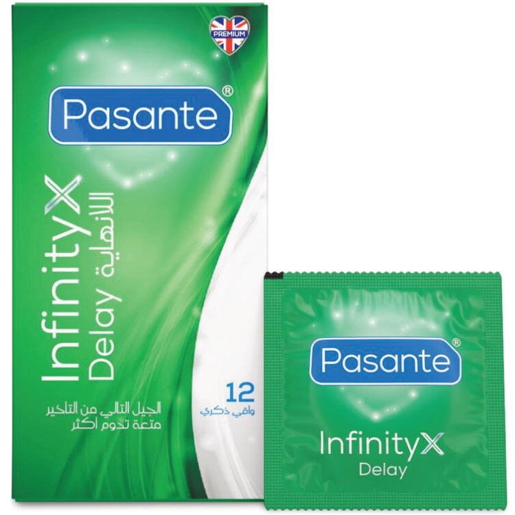 PASANTE Infinity X Delay  Verzögerungskondome 12 Stück