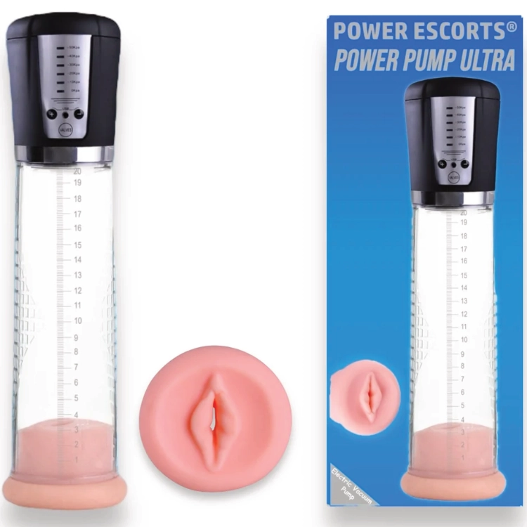 Power Escorts - BR52 - Power Pump Ultra - Penispumpe mit zusätzlichem Vaginalteil