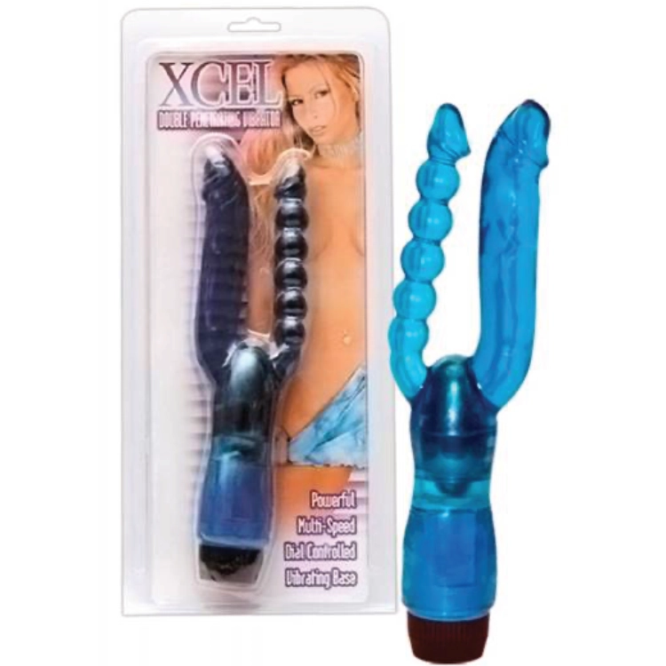 Xcel Double Penetrating Vibrator – Dual-Vibrator mit Analperlen