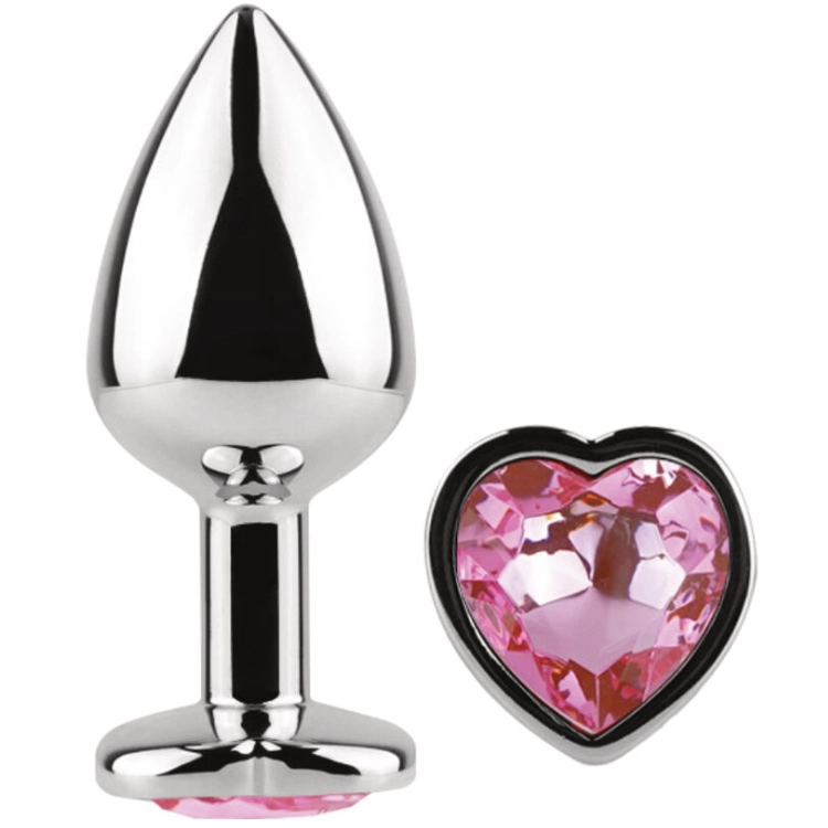 Secretplay Butt Plug – Metall – Fuchsia Herz – 7 cm
