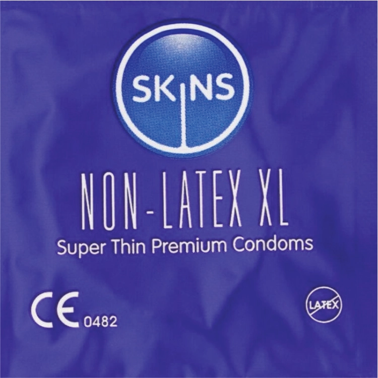 SKINS Latexfreie Kondome XL – Ultradünn – 4 Stück