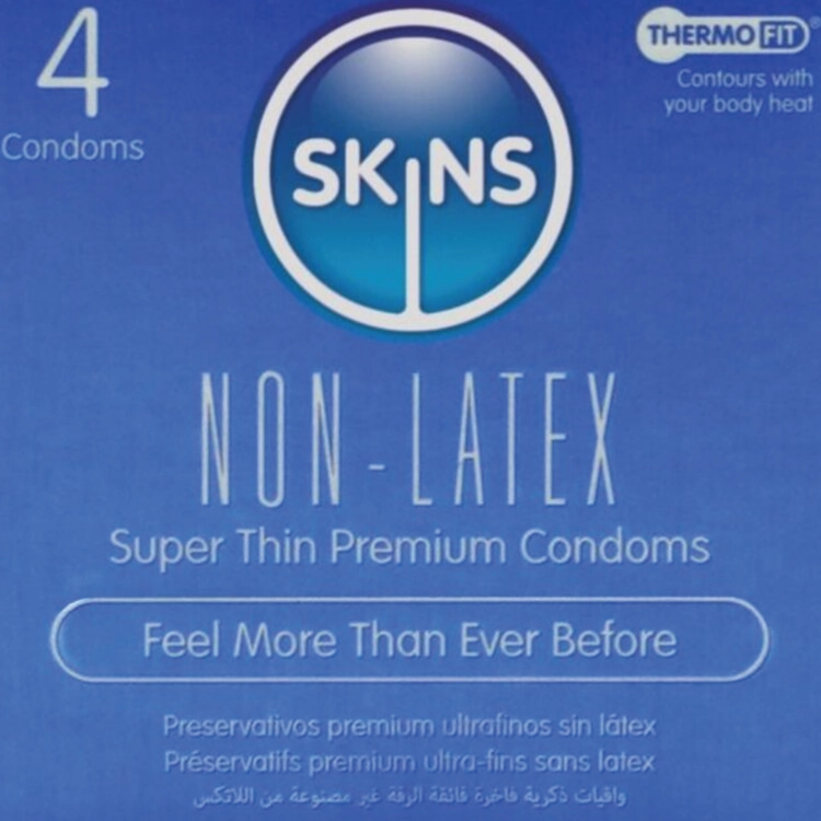 SKINS Latexfreie Kondome – 57 mm – 4 Stück