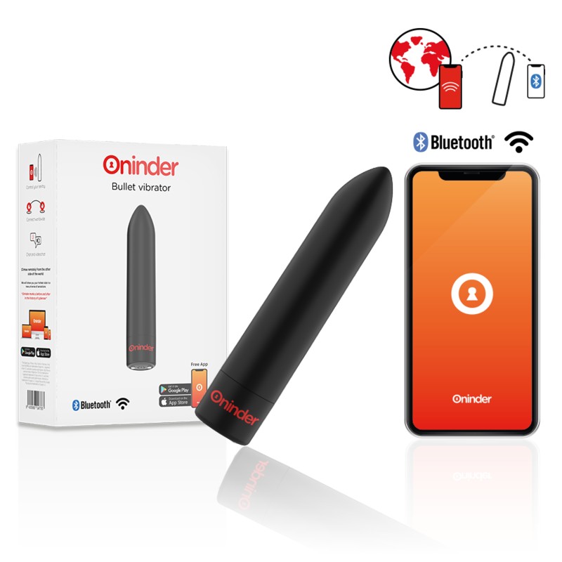 ONINDER Berlin Bullet – App-gesteuerter Vibrator – 9 Modi – Schwarz