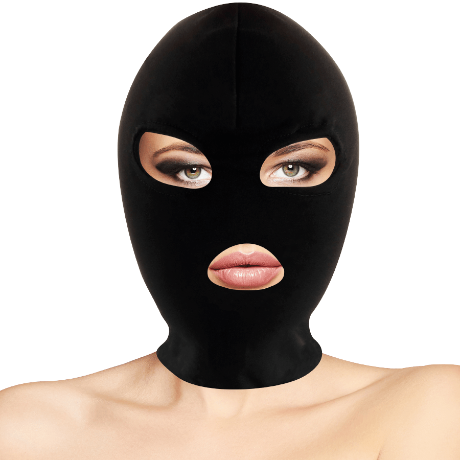 DARKNESS – BDSM-Submission-Maske – Mund & Augen offen – Schwarz