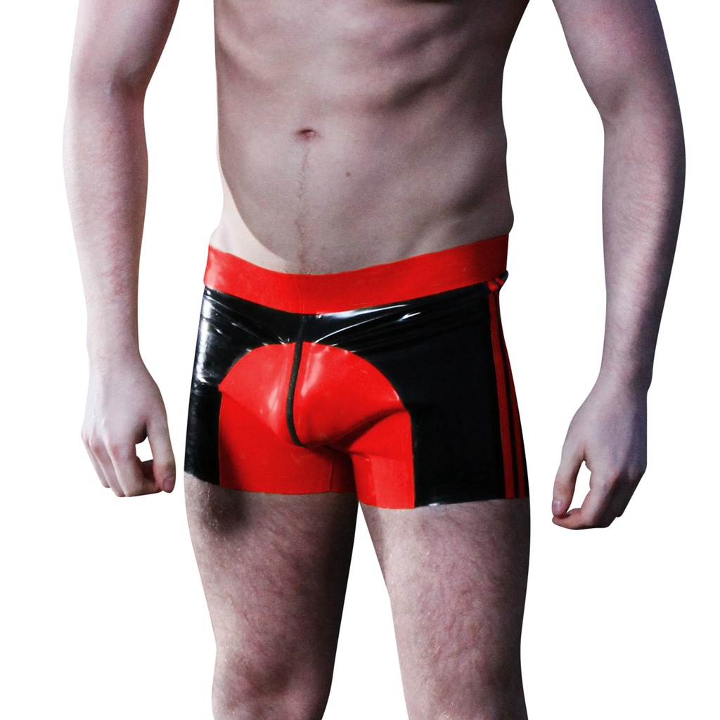 Mister B Saddle Rubber Shorts Red - Red - L